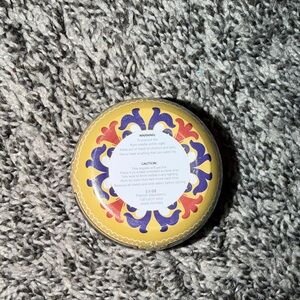 Colorful Round candle with Intricate Design